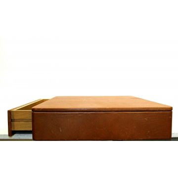 COMODINO DA PARETE M150 SHELVE DESIGN Osvaldo Borsani per TECNO 1967 LEGNO PELLE