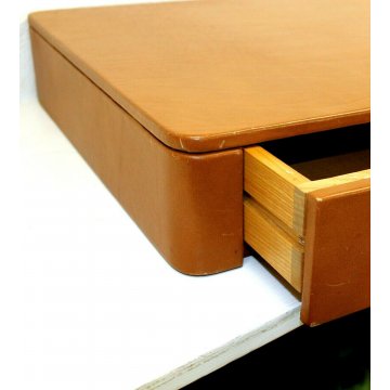 COMODINO DA PARETE M150 SHELVE DESIGN Osvaldo Borsani per TECNO 1967 LEGNO PELLE