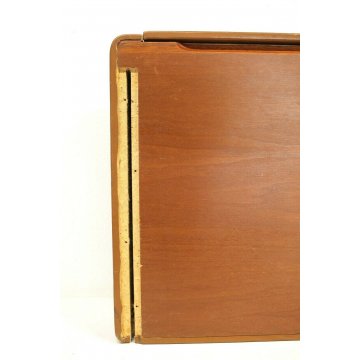 COMODINO DA PARETE M150 SHELVE DESIGN Osvaldo Borsani per TECNO 1967 LEGNO PELLE