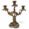 COPPIA CANDELABRO OTTONE CANDELIERE PORTA CANDELA 3 BRACCIA BAROCCO ROCOCO