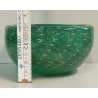 VASO VETRO DESIGN verde SOMMERSO BOLLICINE anni 40 Carlo Scarpa VENINI MURANO