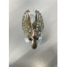 ANTICA SALIERA CIGNO CRISTALLO ALI METALLO ARGENTATO CUCCHIAINI SWAN SPOON '900