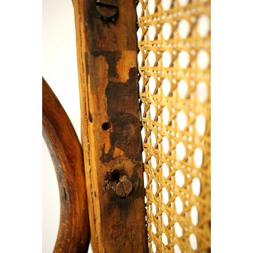 ANTICA SEDIA A DONDOLO IN LEGNO CURVATO PER BAMBINO N° 1 THONET VOLPI ANNI '30