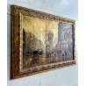 QUADRO DIPINTO OLIO "Alain Burnet" MATERICO SPATOLA VEDUTA IMPRESSIONISTA PARIGI