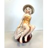 STATUETTA CERAMICA CUTE GIRL G. Girardi "470"  PORTA VASO STATUINA VINTAGE 40s