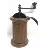 ANTICO MACININO DA CAFFE CILINDRICO LUCIDATO LEGNO FERRO OLD EPOCA MANUALE ITALY