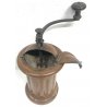 ANTICO MACININO DA CAFFE CILINDRICO LUCIDATO LEGNO FERRO OLD EPOCA MANUALE ITALY