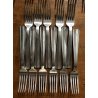 SERVIZIO POSATE da TAVOLA VINTAGE 64 pz Sambonet INOXID Acciaio 1930 ART DECO'