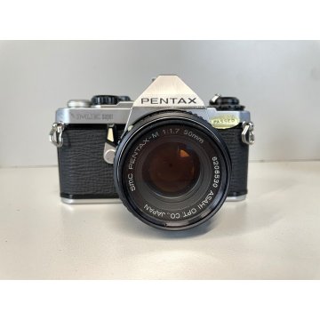 FOTOCAMERA Pentax ME Super SLR 35mm OBIETTIVI 135/50/28 mm FLASH VINTAGE '70/'80