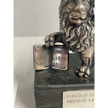 RARO TROFEO LEONE CIRCOLO GOLF LIDO DI VENEZIA ARGENTO 800 PREMIO 1969 VINTAGE