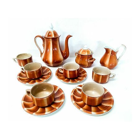 ANTICO SERVIZIO CERAMICA SCI LAVENO GUIDO ANDLOVITZ CAFFE GIO PONTI EPOCA 1930