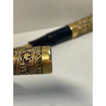 ANTICA PENNA STILOGRAFICA WATERMAN IDEAL DORATA DECORO FOUNTAIN PEN ANNI 30 14K