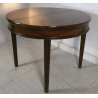 ANTICO TAVOLO ROTONDO IMPERO ALLUNGABILE DA PRANZO NOCE MASSELLO EPOCA 4 GAMBE+1