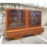 ANTICA CREDENZA ART DECO ANNI 30/40 VETRINA ARMADIO SIDEBOARD LEGNO RADICA VETRO