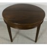 ANTICO TAVOLO ROTONDO IMPERO ALLUNGABILE DA PRANZO NOCE MASSELLO EPOCA 4 GAMBE+1