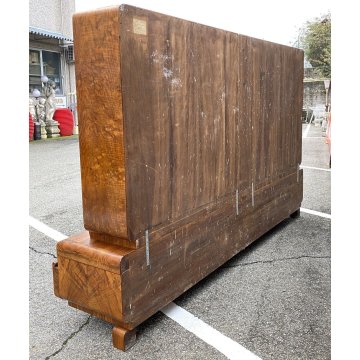 ANTICA CREDENZA ART DECO ANNI 30/40 VETRINA ARMADIO SIDEBOARD LEGNO RADICA VETRO