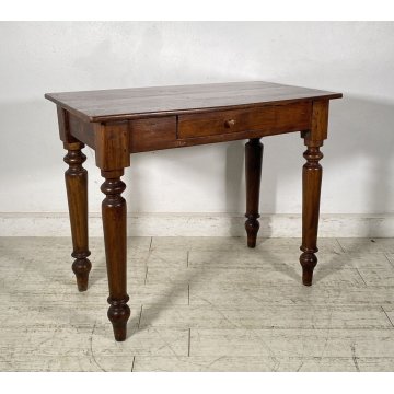 ANTICO PICCOLO SCRITTOIO LUIGI FILIPPO SCRIVANIA CASSETTO LEGNO NOCE 1800 DESK