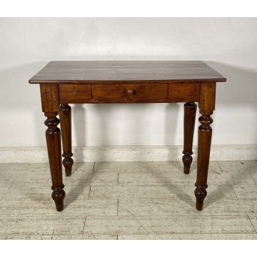 ANTICO PICCOLO SCRITTOIO LUIGI FILIPPO SCRIVANIA CASSETTO LEGNO NOCE 1800 DESK