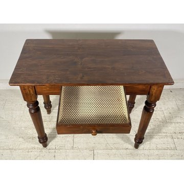 ANTICO PICCOLO SCRITTOIO LUIGI FILIPPO SCRIVANIA CASSETTO LEGNO NOCE 1800 DESK