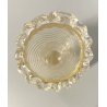 VASO FIORI VETRO MURANO BAROVIER & TOSO PIEDE BOCCA ONDULATA INCLUSIONI ORO  '40