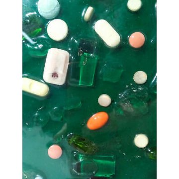 QUADRO GIORGIO GOST ASTRATTO DESIGN POP ART NEW LIFE FOR OLD MEDICINE RESINA