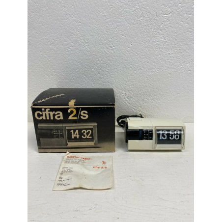 OROLOGIO SVEGLIA SOLARI UDINE CIFRA 2/S DESIGN GINO VALLE ITALIA VINTAGE SCATOLA