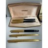 LOTTO 12pz PENNE WATERMAN AURORA PELIKAN PARKER FOUNTAIN PEN BALLPOINT DORATA