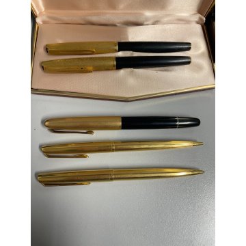 LOTTO 12pz PENNE WATERMAN AURORA PELIKAN PARKER FOUNTAIN PEN BALLPOINT DORATA