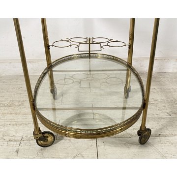 BAR CART DRINKS CARRELLO BAR MID CENTURY DESIGN PORTAVIVANDE 1950 OTTONE ITALY