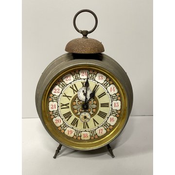 OROLOGIO SVEGLIA a CAMPANA da TAVOLO COLLEZIONE ALLARM CLOCK CLOCHE ø 18 cm