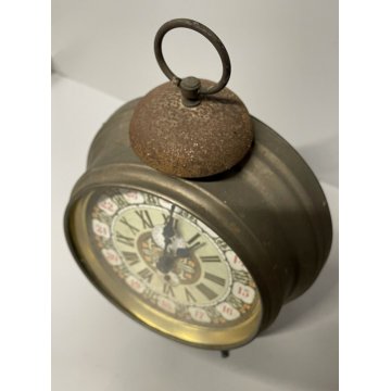 OROLOGIO SVEGLIA a CAMPANA da TAVOLO COLLEZIONE ALLARM CLOCK CLOCHE ø 18 cm