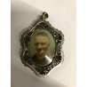 ANTICO GRANDE CIONDOLO GIOIELLO PORTAFOTO ORO ARGENTO FILIGRANA