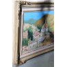 ANTICO QUADRO firmato DIPINTO PAESAGGIO Chiesa Santa Maria Assunta 1956 POSITANO