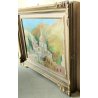 ANTICO QUADRO firmato DIPINTO PAESAGGIO Chiesa Santa Maria Assunta 1956 POSITANO