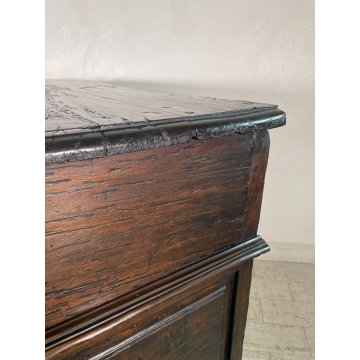 ANTICA CREDENZA epoca 1600 DECORO DIAMANTE LEGNO 2 CASSETTI MOBILE COMO ANTA