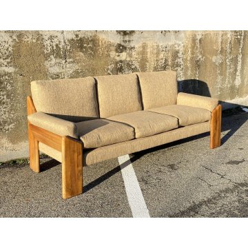 DIVANO Mario Marenco DESIGN 1970 Mobilgirgi ARMCHAIR LEGNO STOFFA POLTRONA ITALY