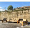 DIVANO Mario Marenco DESIGN 1970 Mobilgirgi ARMCHAIR LEGNO STOFFA POLTRONA ITALY