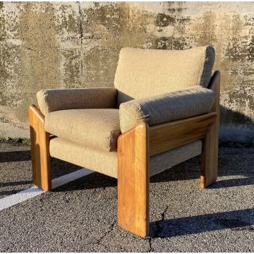 COPPIA POLTRONA Mario Marenco DESIGN 1970 Mobilgirgi ARMCHAIR LEGNO DIVANO ITALY