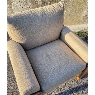 COPPIA POLTRONA Mario Marenco DESIGN 1970 Mobilgirgi ARMCHAIR LEGNO DIVANO ITALY