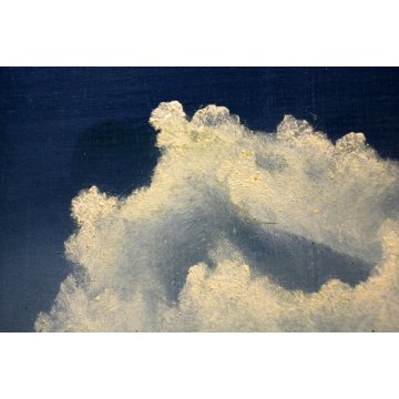 QUADRO DIPINTO OLIO TAVOL Antonio Zale PAESAGGIO FIGURA DONNA ROSSO COLLINE 1973