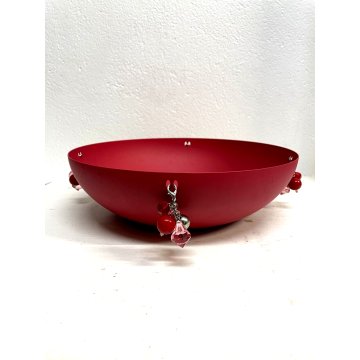 METAL BOWL FRUTTIERA A di Alessi DESIGN Marta Sansoni "Ba-Rock" ROSSO ø 32 cm