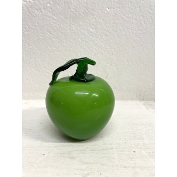 FRUTTA VETRO SOFFIATO Murano MELA verde DECORATIVA ORTAGGI FRUIT GLASS ø 8,5 cm