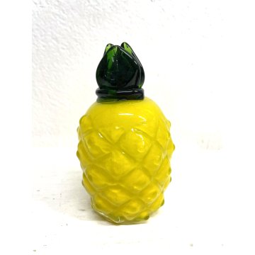 FRUTTA ORTAGGI VETRO SOFFIATO Murano ANANAS Giallo DECORATIVE FRUIT GLASS ø 8 cm