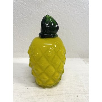 FRUTTA ORTAGGI VETRO SOFFIATO Murano ANANAS Giallo DECORATIVE FRUIT GLASS ø 8 cm