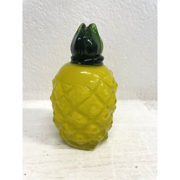 FRUTTA ORTAGGI VETRO SOFFIATO Murano ANANAS Giallo DECORATIVE FRUIT GLASS ø 8 cm