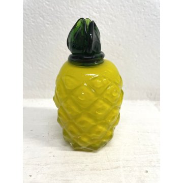 FRUTTA ORTAGGI VETRO SOFFIATO Murano ANANAS Giallo DECORATIVE FRUIT GLASS ø 8 cm