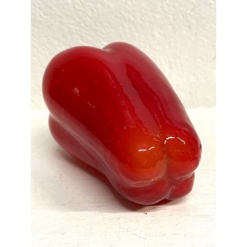 ORTAGGIO FRUTTA VETRO SOFFIATO Murano Peperone Rosso DECORATIVE GLASS ø 9 cm