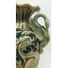 ANTICA COPPIA VASI CERAMICA SMALTATA LUCA DELLA ROBBIA GUALDO TADINO 1900 ITALY 