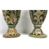 ANTICA COPPIA VASI CERAMICA SMALTATA LUCA DELLA ROBBIA GUALDO TADINO 1900 ITALY 