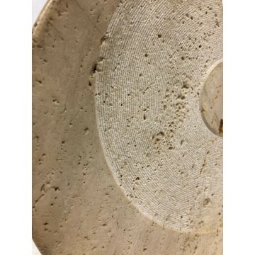 VASO DESIGN TRAVERTINO SCULTURA VINTAGE SERGIO ASTI UP & UP ECCENTRICO MARMO 